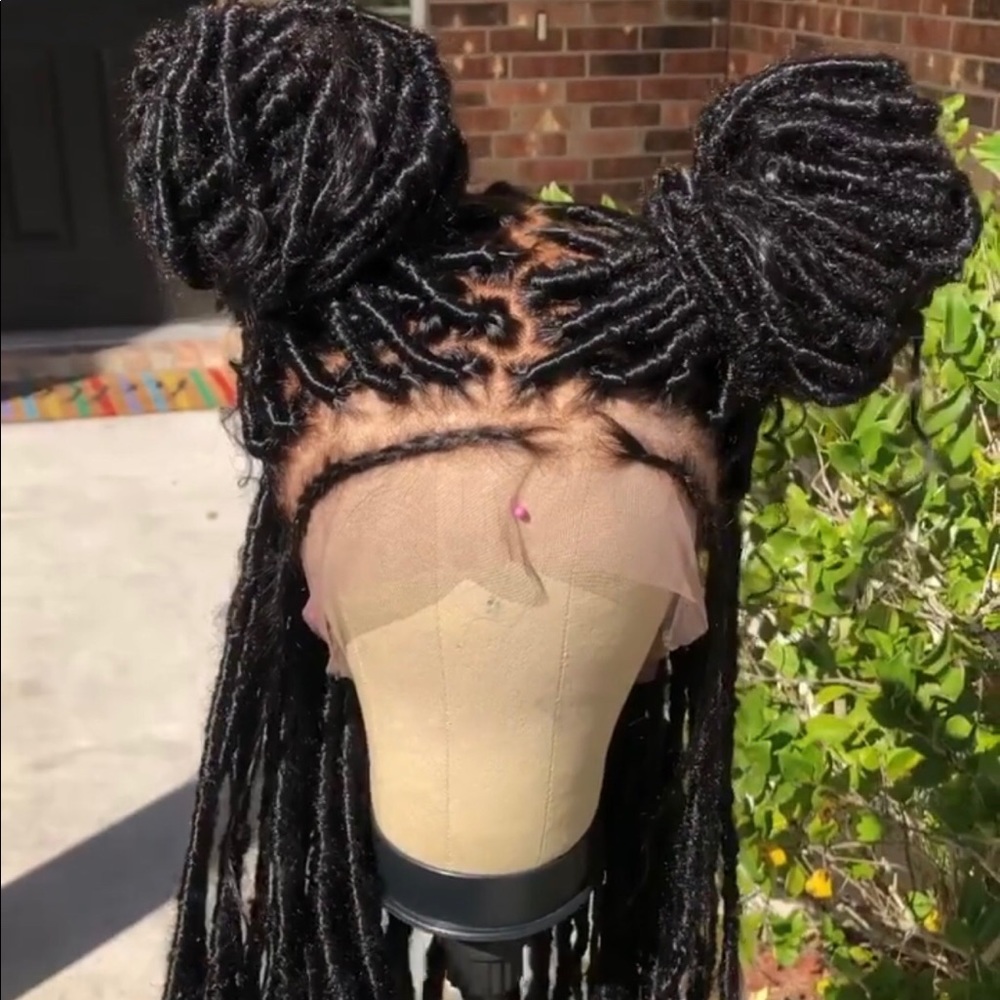 Full Lace human hair Faux Locs/ Dreaded Locs Wig.